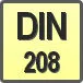 Piktogram - Typ DIN: DIN 208